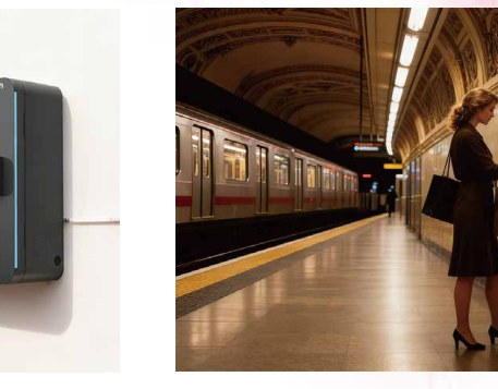 Automat do perfum na dworcu i w metrze